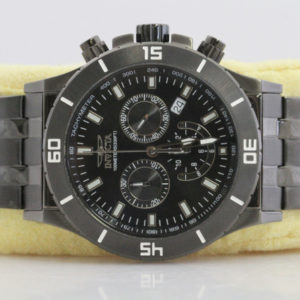 Invicta (0393) Swiss Chronograph Black Mens Steel Watch