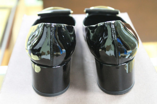 Louis Vuitton Black Low Block Heel Pumps